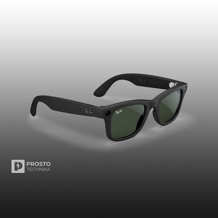 Ray-Ban Wayfarer (Gen 1) Матовый Чёрный с Прозрачно-Графитово-Зелеными Линзами